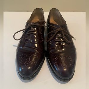 Bally MILO  Leather Medallion Cut Oxfords Made in Italy Dress Shoe‎ 7.5 D